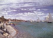 Claude Monet Regatta at Sainte-Adresse France oil painting artist